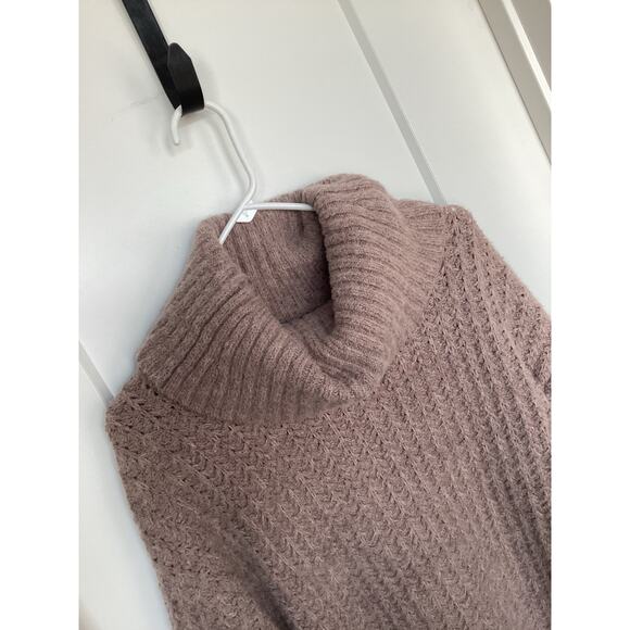 Anthropologie Maeve Women's Knit Cowl-Neck Pullover Chunky Sweater Tan SZ Medium - Picture 3 of 9